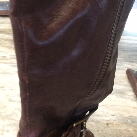 Guess Shoes Guess Knee High Leather Boots Brown 4 Heel Poshmark